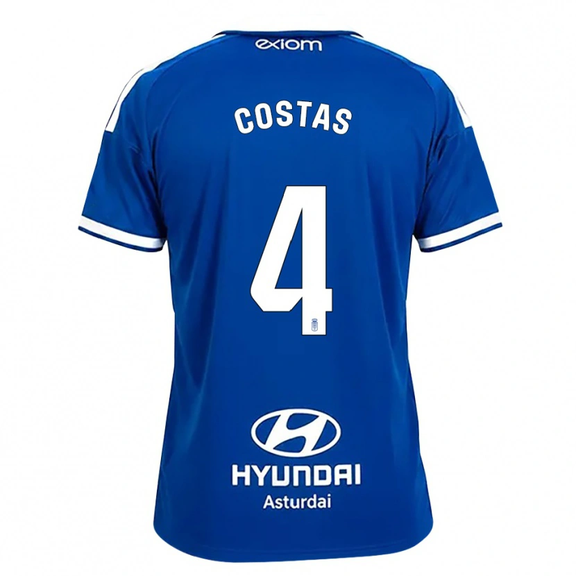 Danxen Criança Camisola David Costas #4 Azul Médio Branco Principal 2026/27 Camisa