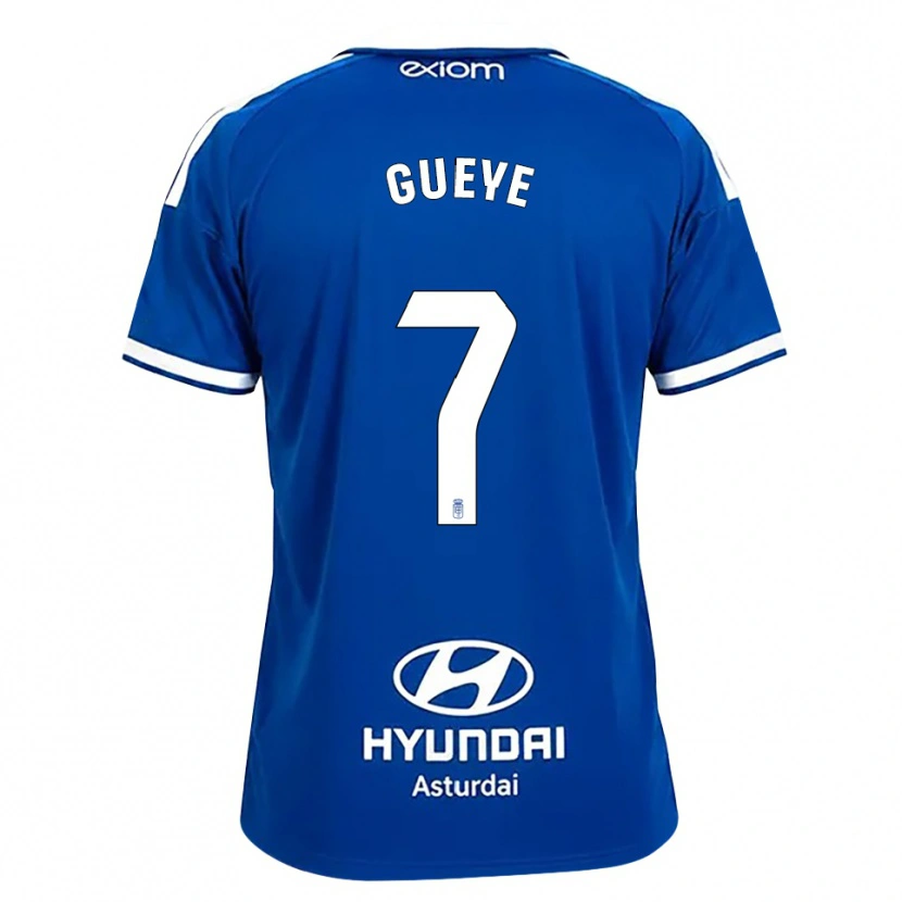 Danxen Criança Camisola Lamine Gueye #7 Azul Médio Branco Principal 2026/27 Camisa