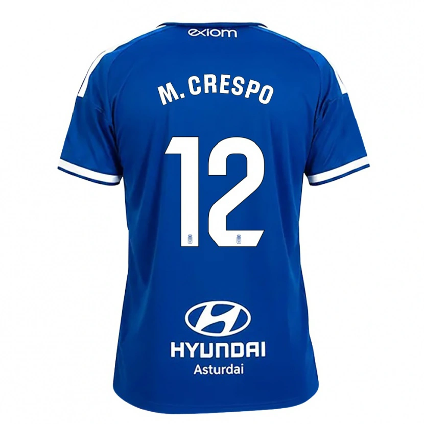 Danxen Criança Camisola Marina Crespo Iglesias #12 Azul Médio Branco Principal 2026/27 Camisa