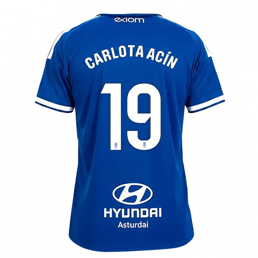 Danxen Criança Camisola Carlota Acin Casajus #19 Azul Médio Branco Principal 2026/27 Camisa