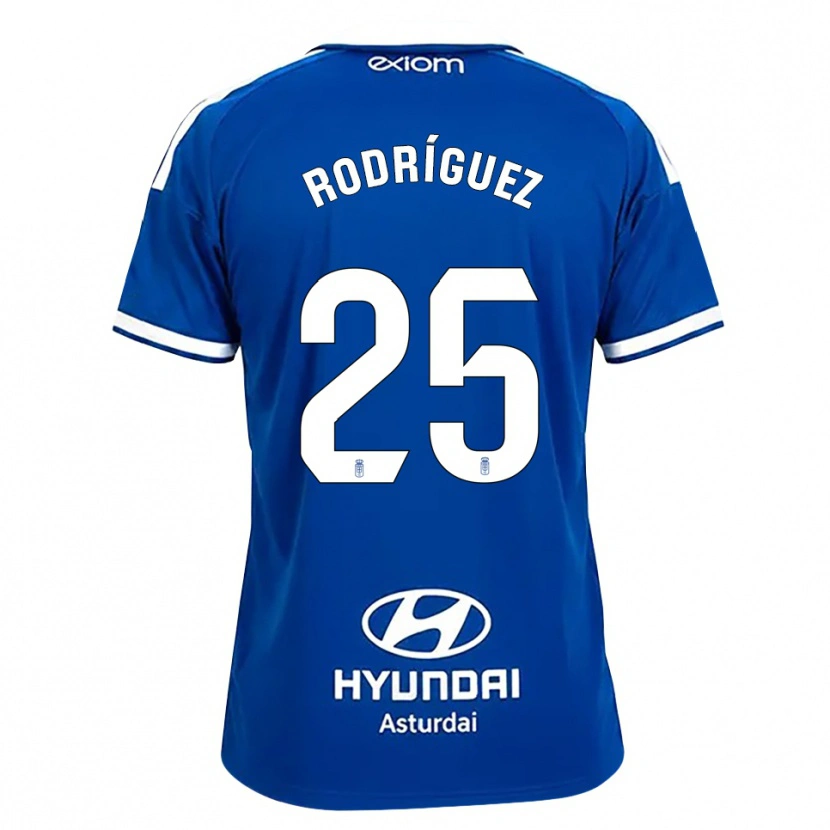 Danxen Criança Camisola Álvaro Rodríguez #25 Azul Médio Branco Principal 2026/27 Camisa