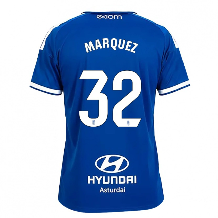 Danxen Criança Camisola Gerard Marquez #32 Azul Médio Branco Principal 2026/27 Camisa