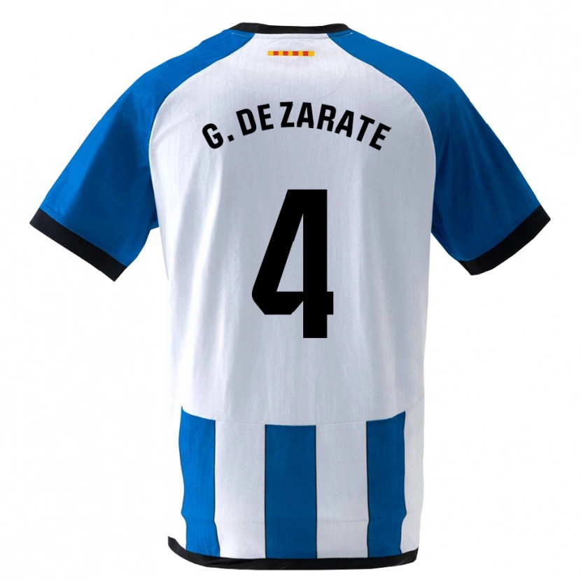 Danxen Criança Camisola Urko González De Zárate #4 Azul Real Branco Principal 2026/27 Camisa