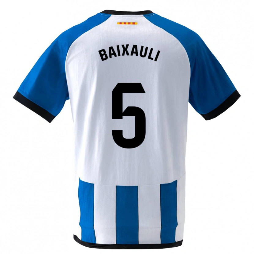 Danxen Criança Camisola Iker Baixauli #5 Azul Real Branco Principal 2026/27 Camisa