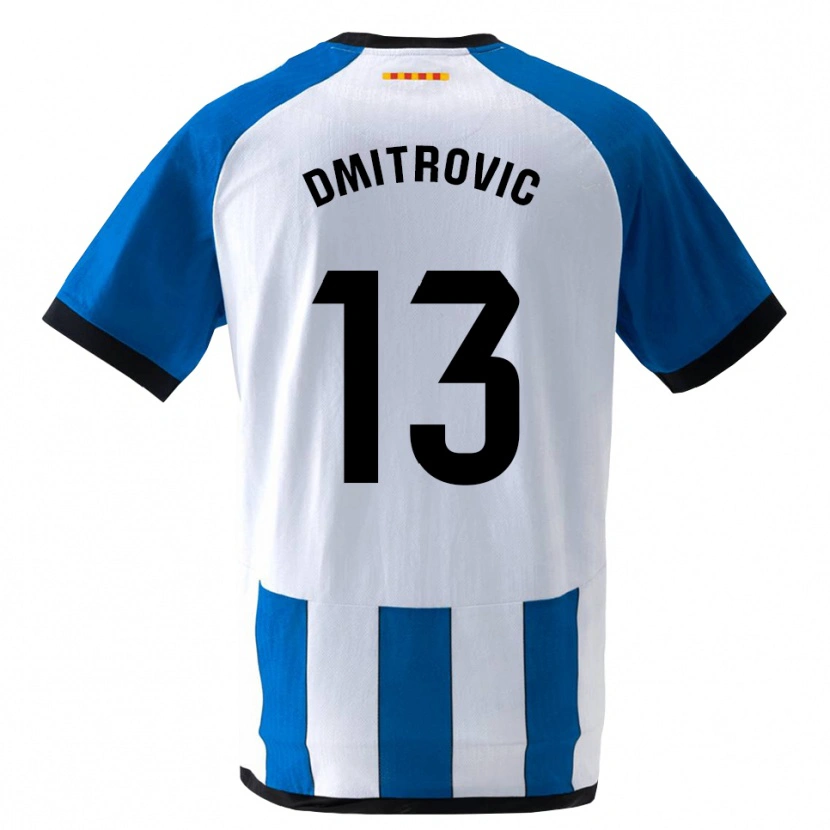Danxen Criança Camisola Marko Dmitrovic #13 Azul Real Branco Principal 2026/27 Camisa
