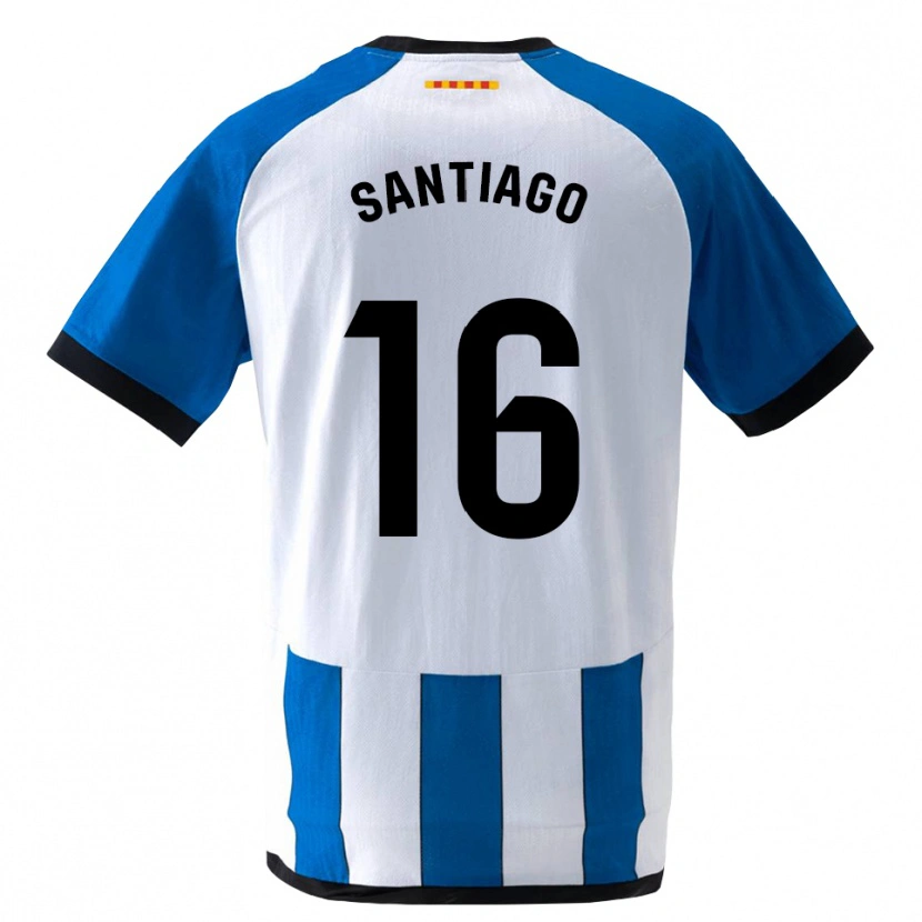 Danxen Criança Camisola Alejandro Santiago #16 Azul Real Branco Principal 2026/27 Camisa