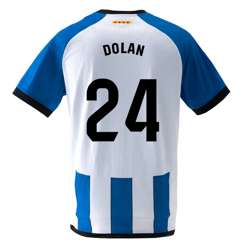 Danxen Criança Camisola Tyrhys Dolan #24 Azul Real Branco Principal 2026/27 Camisa