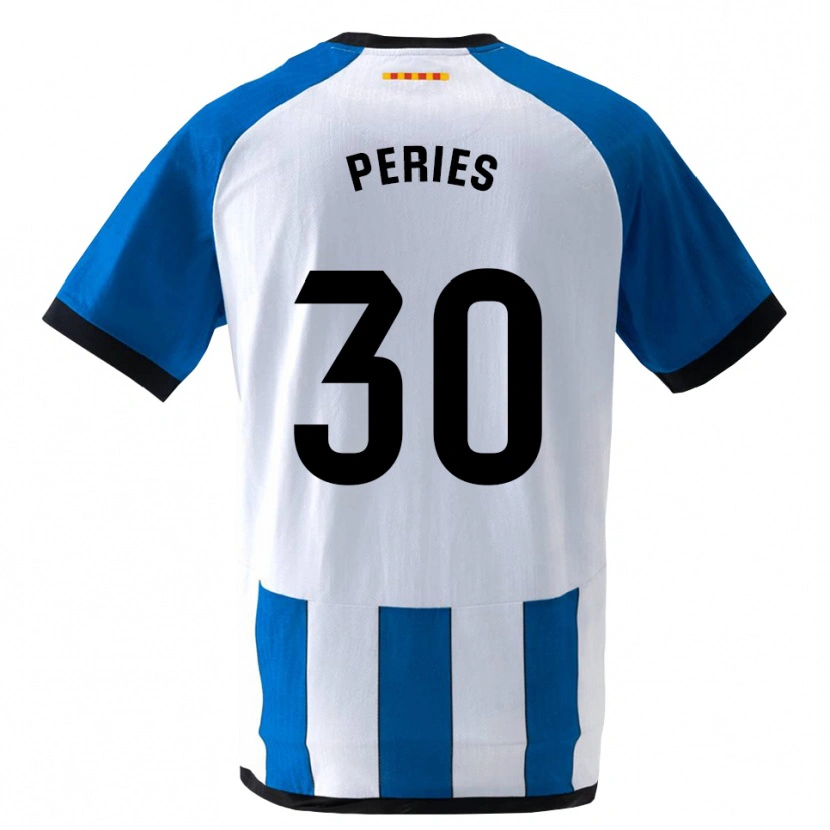 Danxen Criança Camisola Jan Peries #30 Azul Real Branco Principal 2026/27 Camisa