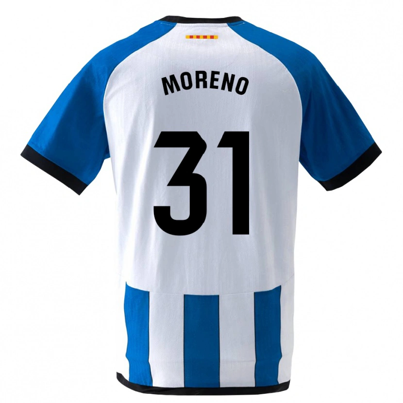 Danxen Criança Camisola Jan Moreno #31 Azul Real Branco Principal 2026/27 Camisa