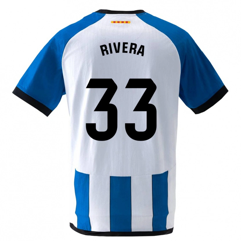 Danxen Criança Camisola Pol Rivera #33 Azul Real Branco Principal 2026/27 Camisa