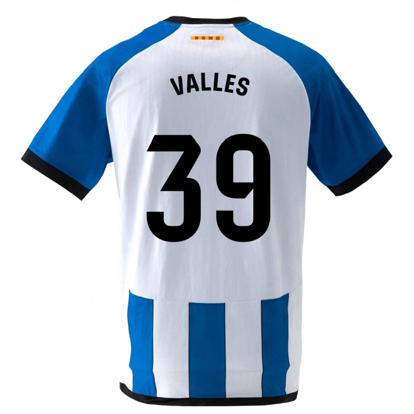 Danxen Criança Camisola Gastón Valles #39 Azul Real Branco Principal 2026/27 Camisa