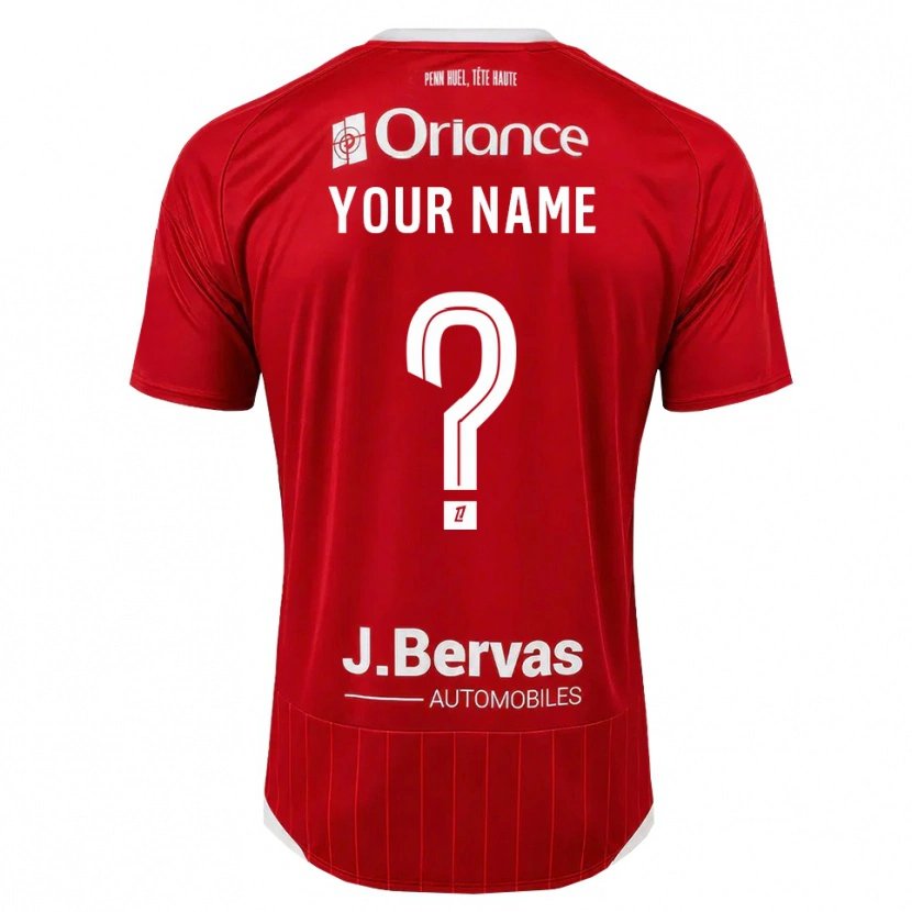 Danxen Criança Camisola Seu Nome #0 Branco Vermelho Principal 2026/27 Camisa
