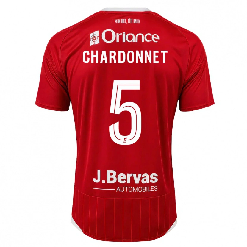 Danxen Criança Camisola Brendan Chardonnet #5 Branco Vermelho Principal 2026/27 Camisa