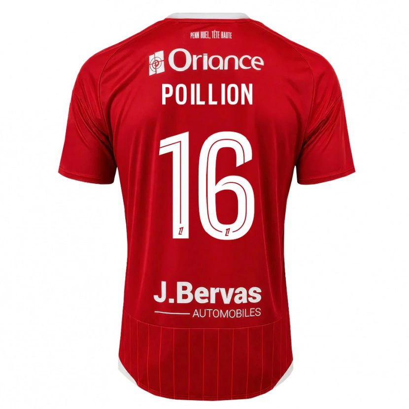 Danxen Criança Camisola Noé Poillion #16 Branco Vermelho Principal 2026/27 Camisa