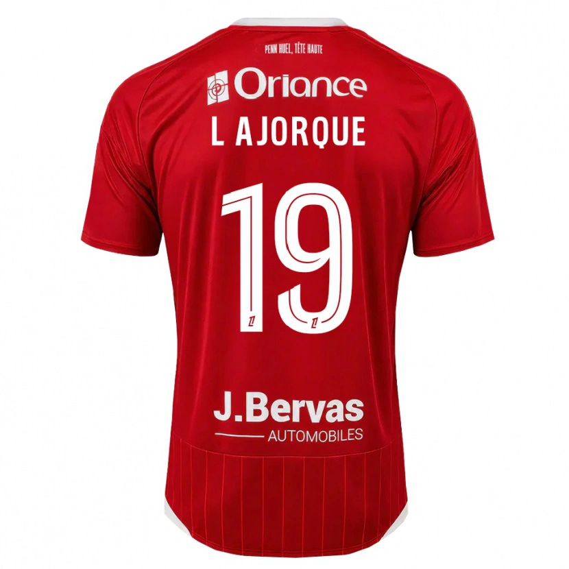 Danxen Criança Camisola Ludovic Ajorque #19 Branco Vermelho Principal 2026/27 Camisa