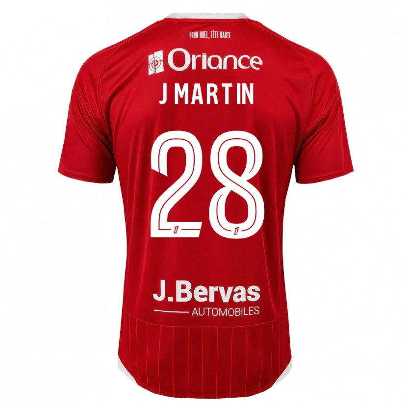 Danxen Criança Camisola Jonas Martin #28 Branco Vermelho Principal 2026/27 Camisa