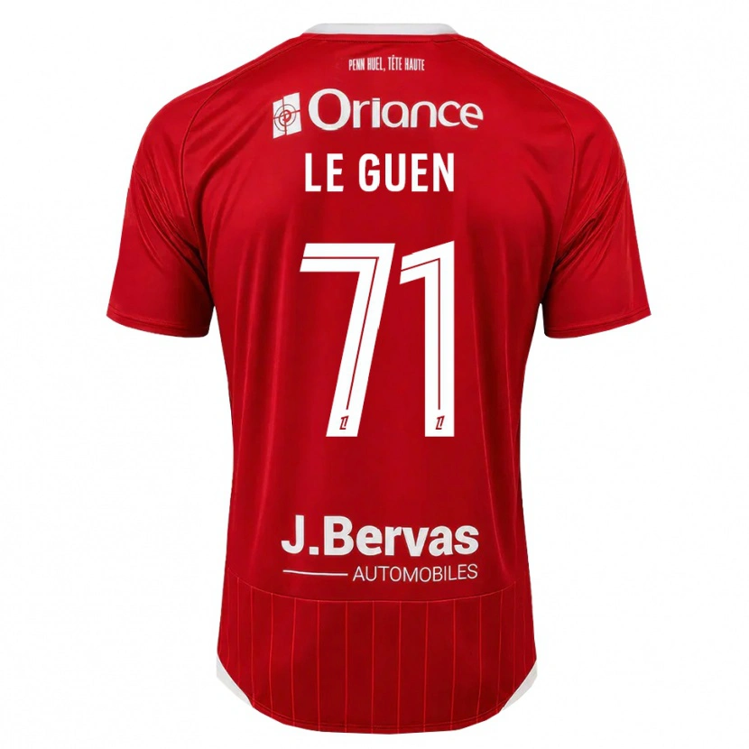 Danxen Criança Camisola Raphaël Le Guen #71 Branco Vermelho Principal 2026/27 Camisa