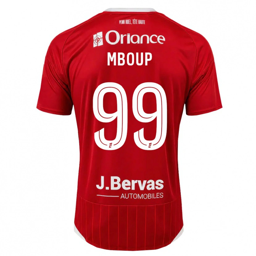 Danxen Criança Camisola Pathé Mboup #99 Branco Vermelho Principal 2026/27 Camisa