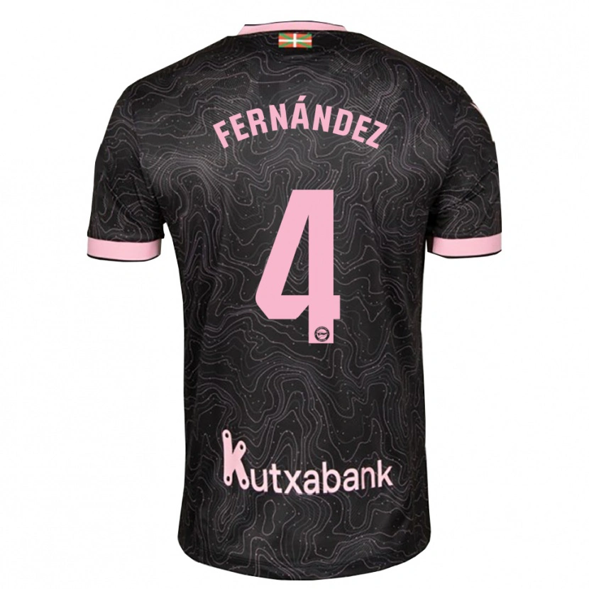 Danxen Criança Camisola Aritz Fernández #4 Preto Rosa Alternativa 2026/27 Camisa