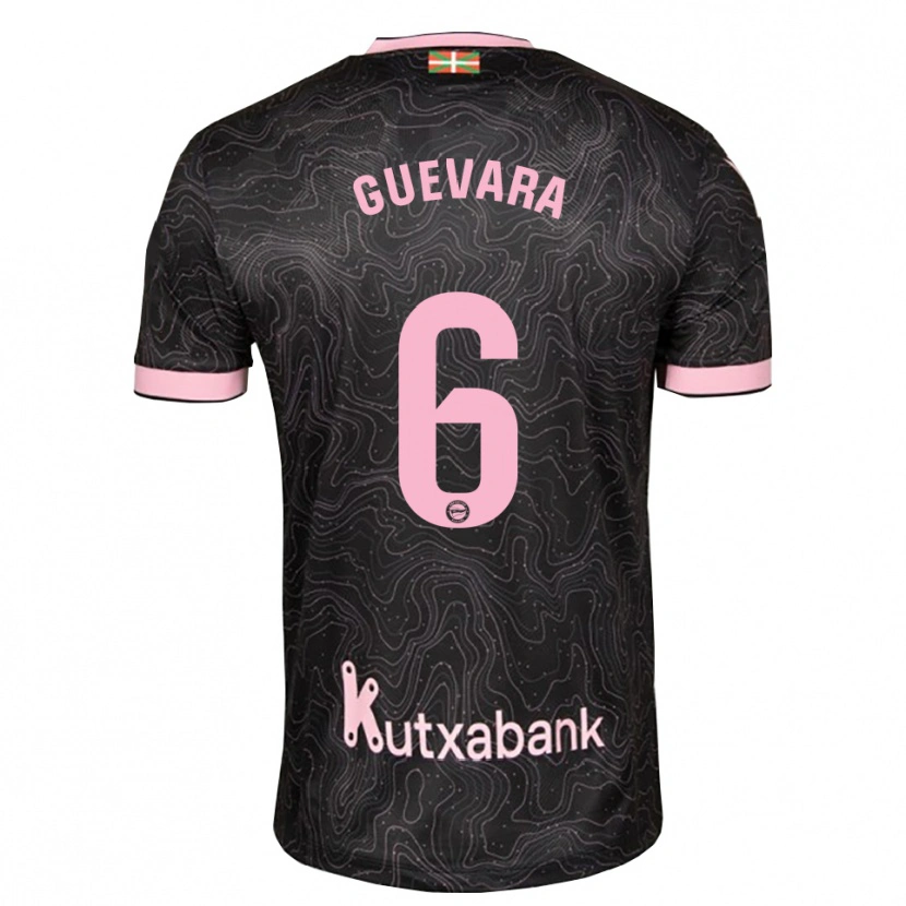 Danxen Criança Camisola Ander Guevara #6 Preto Rosa Alternativa 2026/27 Camisa
