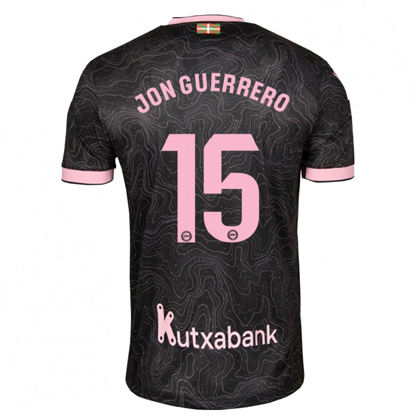 Danxen Criança Camisola Julen Jon Guerrero #15 Preto Rosa Alternativa 2026/27 Camisa