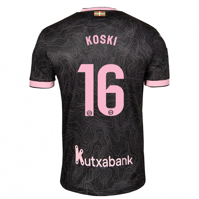 Danxen Criança Camisola Ville Koski #16 Preto Rosa Alternativa 2026/27 Camisa