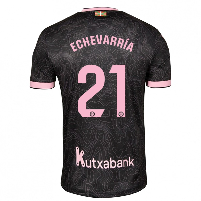 Danxen Criança Camisola Martin Echevarría #21 Preto Rosa Alternativa 2026/27 Camisa