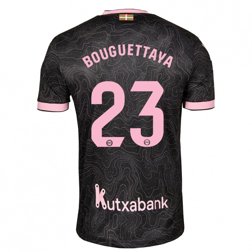 Danxen Criança Camisola Tazghat Bouguettaya #23 Preto Rosa Alternativa 2026/27 Camisa