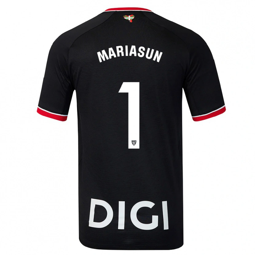 Danxen Criança Camisola María Asunción Quiñones Goikoetxea #1 Preto Branco Vermelho Alternativa 2026/27 Camisa