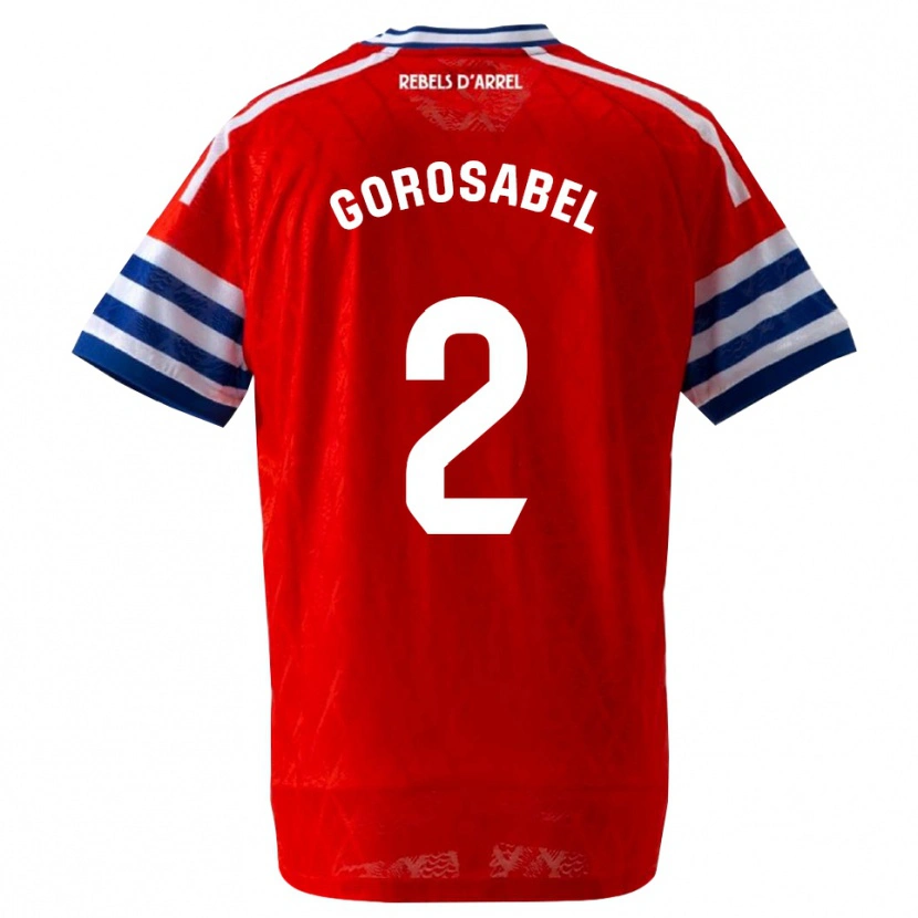 Danxen Criança Camisola Andoni Gorosabel #2 Azul Real Vermelho Alternativa 2026/27 Camisa