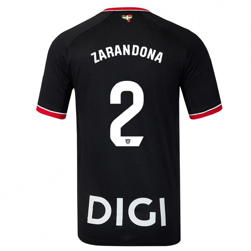 Danxen Criança Camisola Telmo Zarandona #2 Preto Branco Vermelho Alternativa 2026/27 Camisa