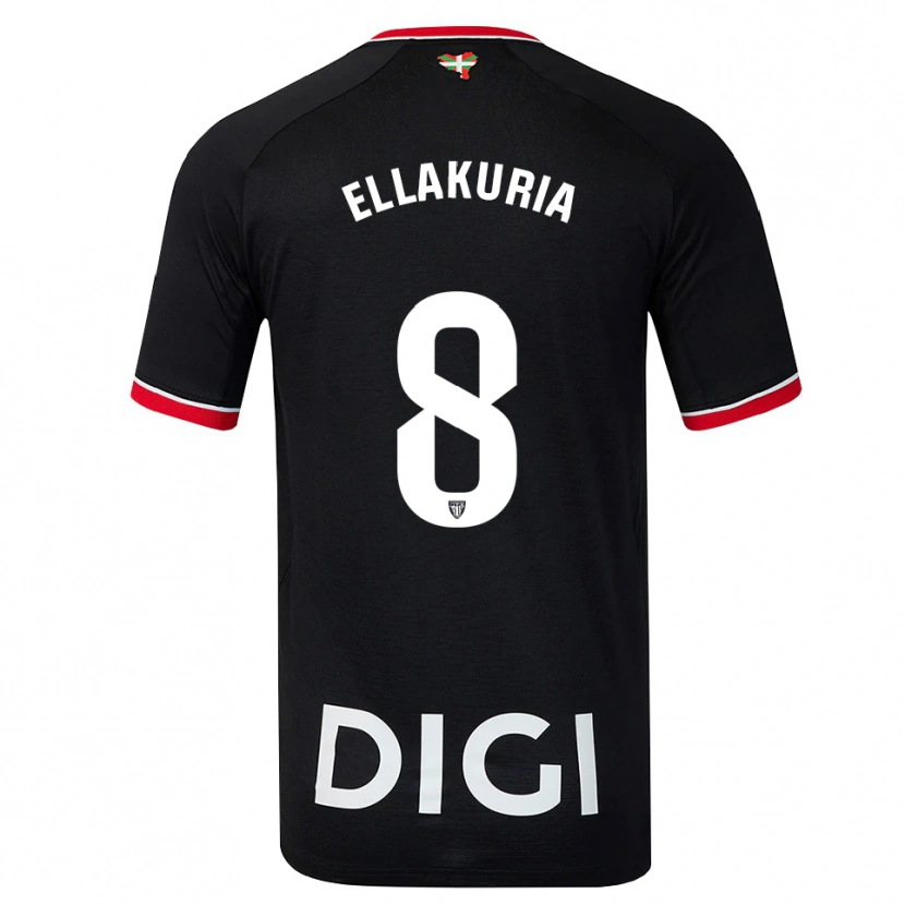 Danxen Criança Camisola Eneko Ellakuria #8 Preto Branco Vermelho Alternativa 2026/27 Camisa