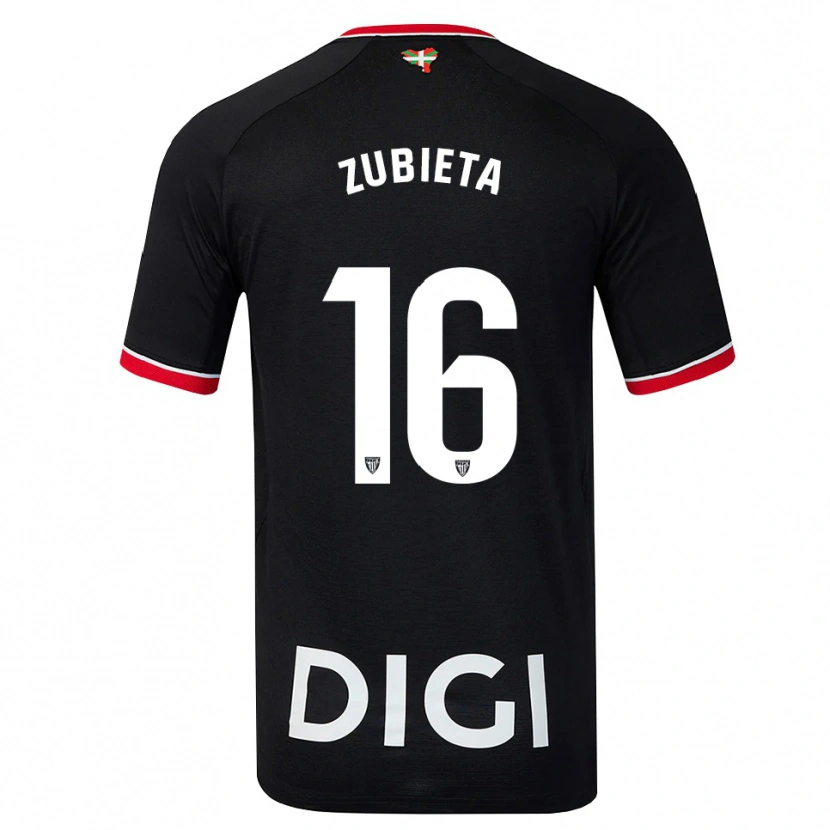 Danxen Criança Camisola Maite Zubieta Arambarri #16 Preto Branco Vermelho Alternativa 2026/27 Camisa