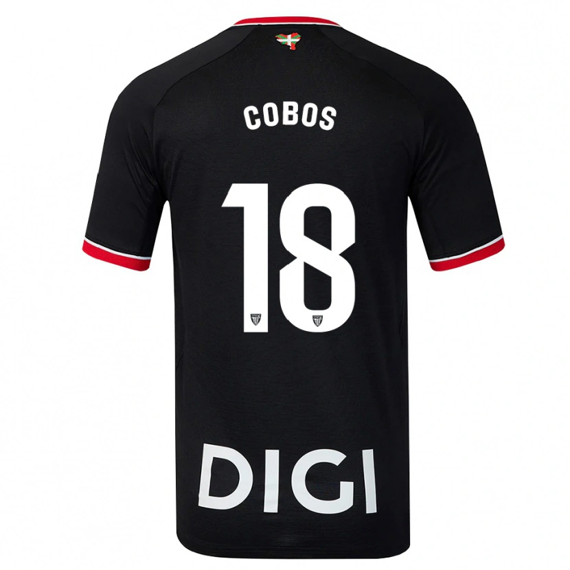 Danxen Criança Camisola Alain Cobos #18 Preto Branco Vermelho Alternativa 2026/27 Camisa