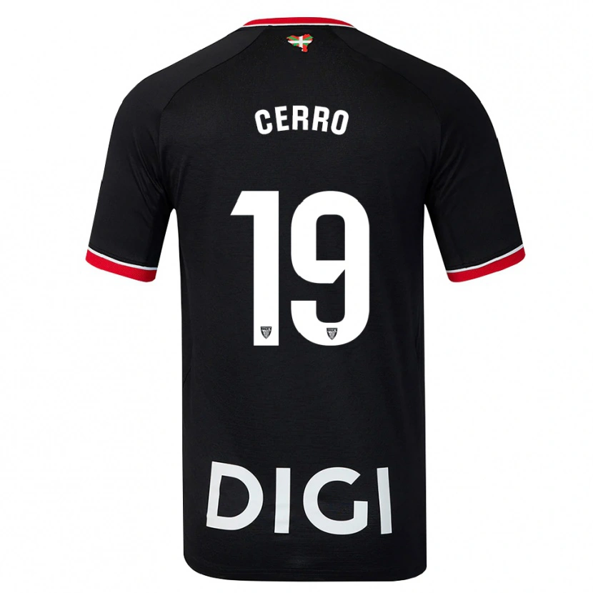 Danxen Criança Camisola Mariana Cerro Galán #19 Preto Branco Vermelho Alternativa 2026/27 Camisa