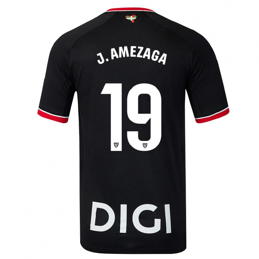 Danxen Criança Camisola Jone Amezaga #19 Preto Branco Vermelho Alternativa 2026/27 Camisa