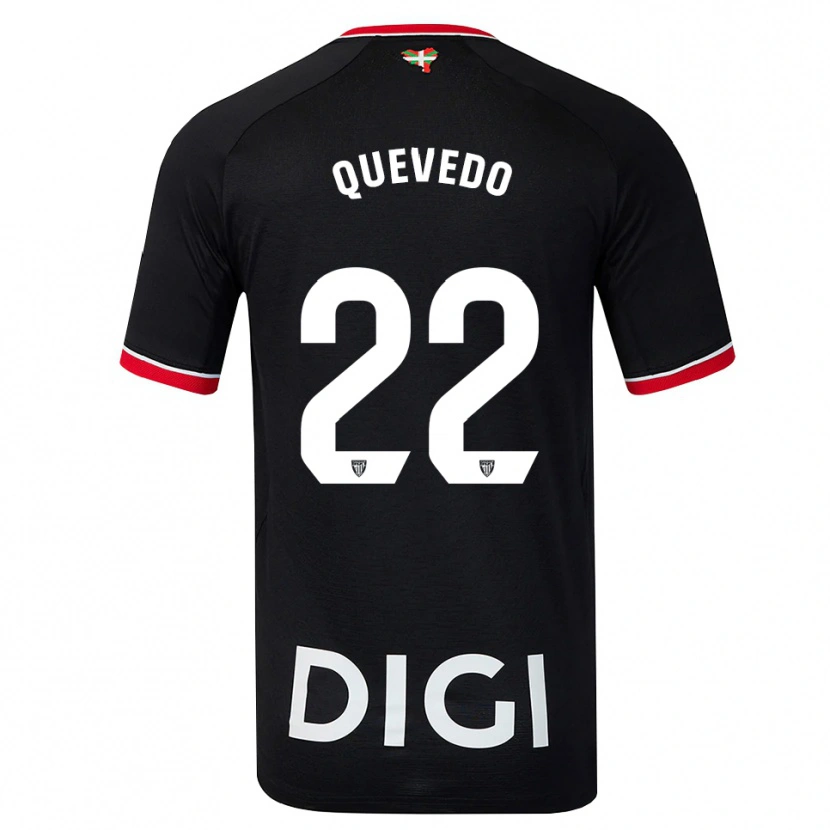 Danxen Criança Camisola Ugaitz Quevedo #22 Preto Branco Vermelho Alternativa 2026/27 Camisa