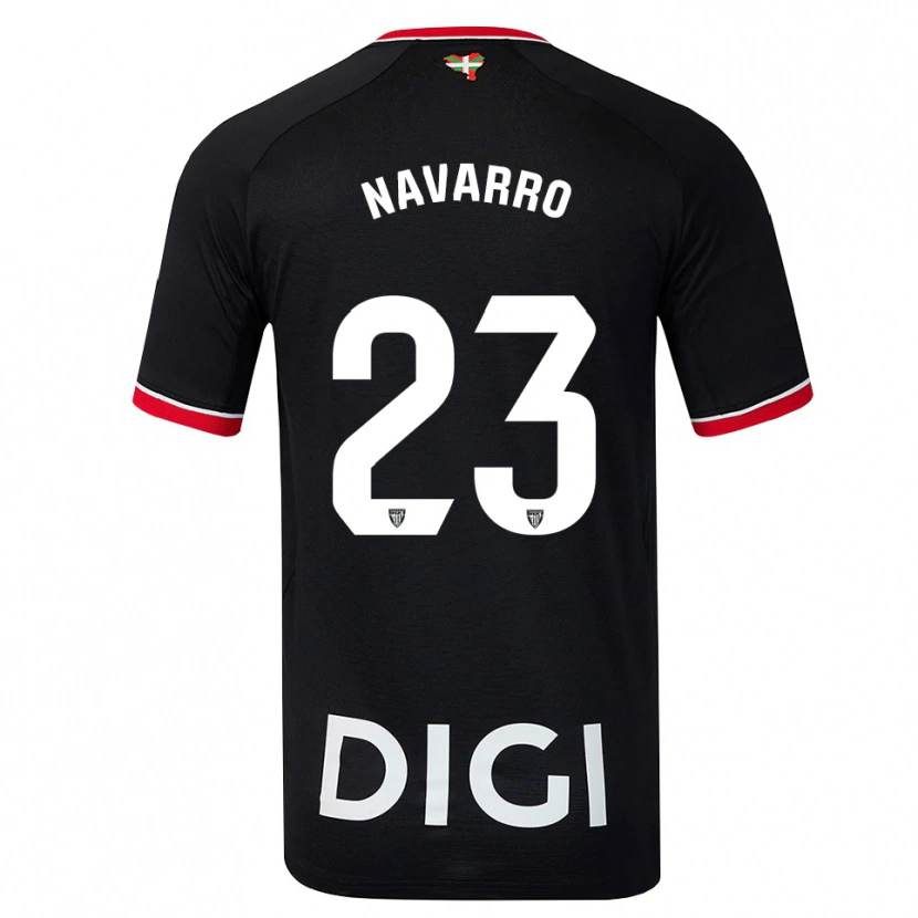 Danxen Criança Camisola Robert Navarro #23 Preto Branco Vermelho Alternativa 2026/27 Camisa