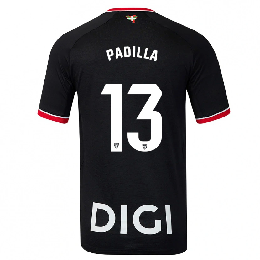 Danxen Criança Camisola Álex Padilla #13 Preto Branco Vermelho Alternativa 2026/27 Camisa