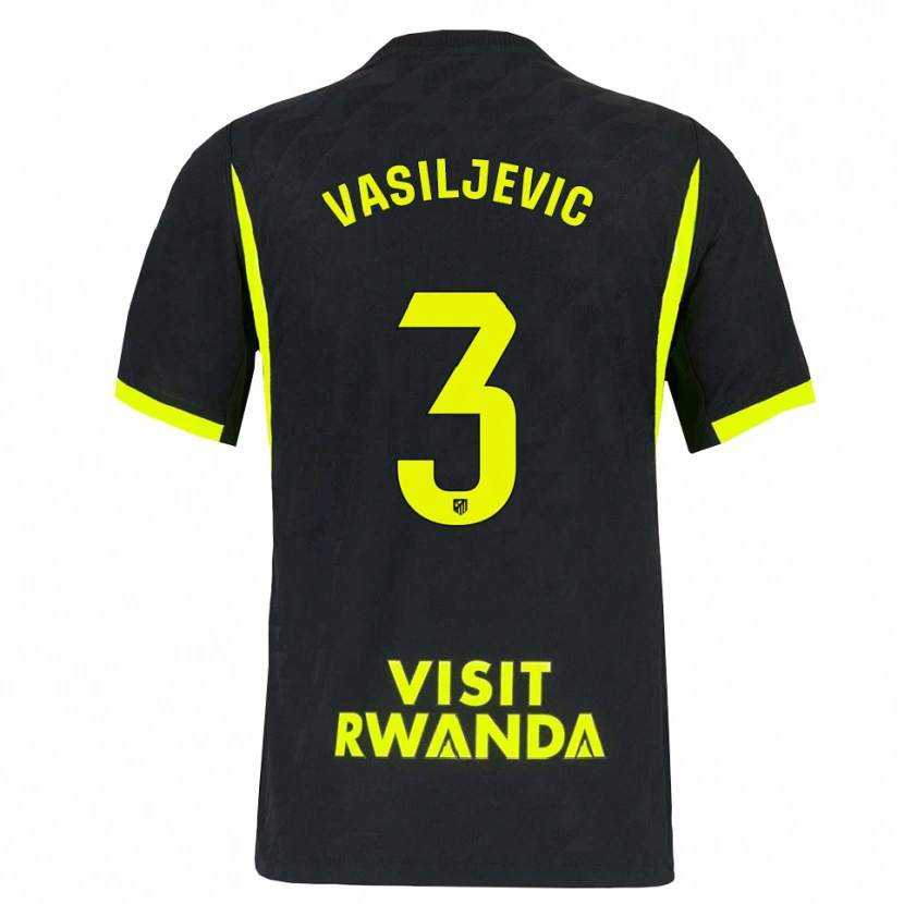 Danxen Criança Camisola Ivan Vasiljevic #3 Verde Brilhante Preto Alternativa 2026/27 Camisa