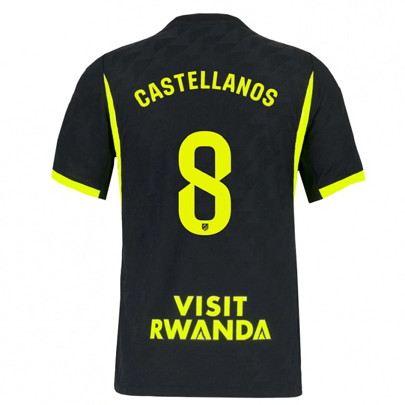 Danxen Criança Camisola Jorge Castellanos #8 Verde Brilhante Preto Alternativa 2026/27 Camisa