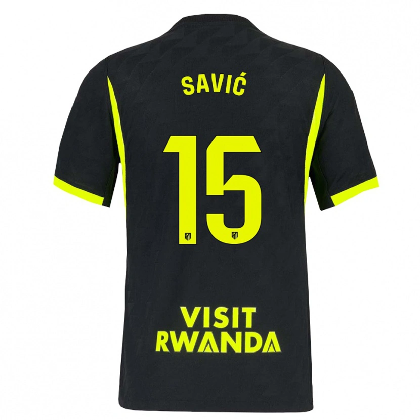 Danxen Criança Camisola Stefan Savic #15 Verde Brilhante Preto Alternativa 2026/27 Camisa