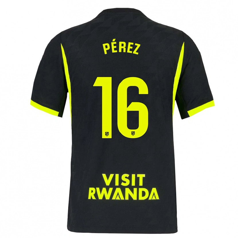 Danxen Criança Camisola Dani Pérez #16 Verde Brilhante Preto Alternativa 2026/27 Camisa