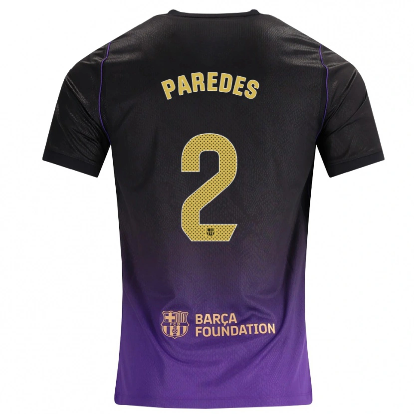 Danxen Criança Camisola Irene Paredes #2 Roxo Amarelo Preto Alternativa 2026/27 Camisa