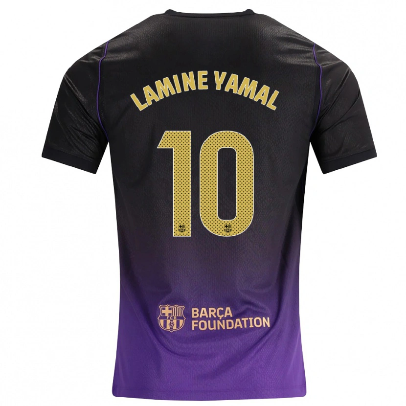 Danxen Criança Camisola Lamine Yamal #10 Roxo Amarelo Preto Alternativa 2026/27 Camisa