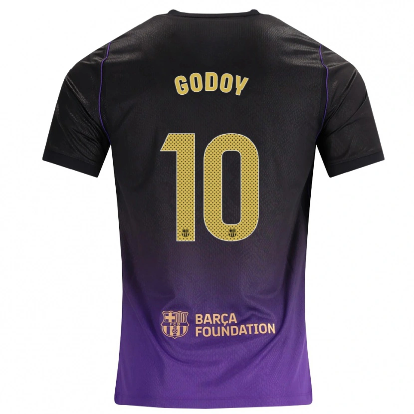Danxen Criança Camisola Alan Godoy #10 Roxo Amarelo Preto Alternativa 2026/27 Camisa