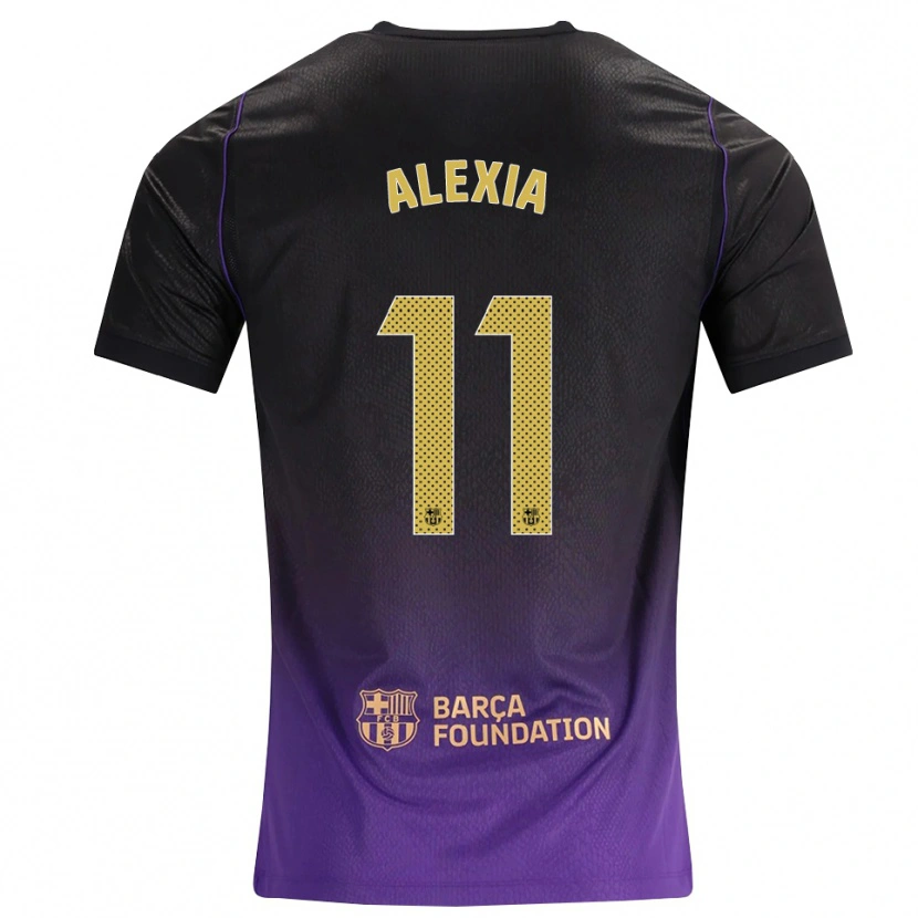 Danxen Criança Camisola Alexia Putellas #11 Roxo Amarelo Preto Alternativa 2026/27 Camisa