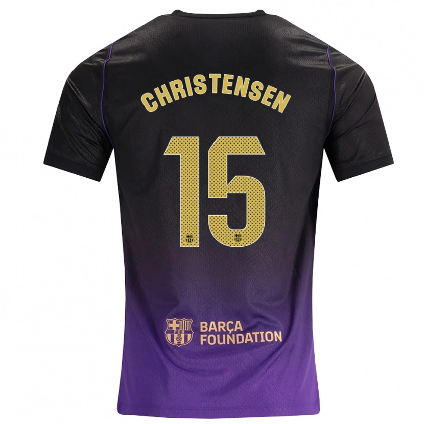 Danxen Criança Camisola Andreas Christensen #15 Roxo Amarelo Preto Alternativa 2026/27 Camisa