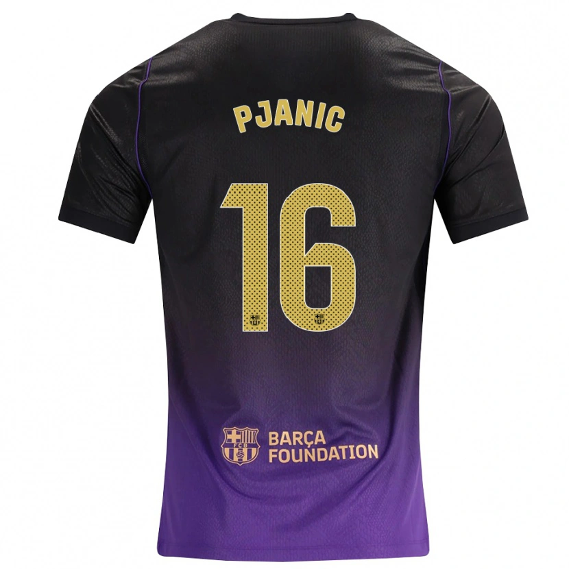 Danxen Criança Camisola Miralem Pjanic #16 Roxo Amarelo Preto Alternativa 2026/27 Camisa