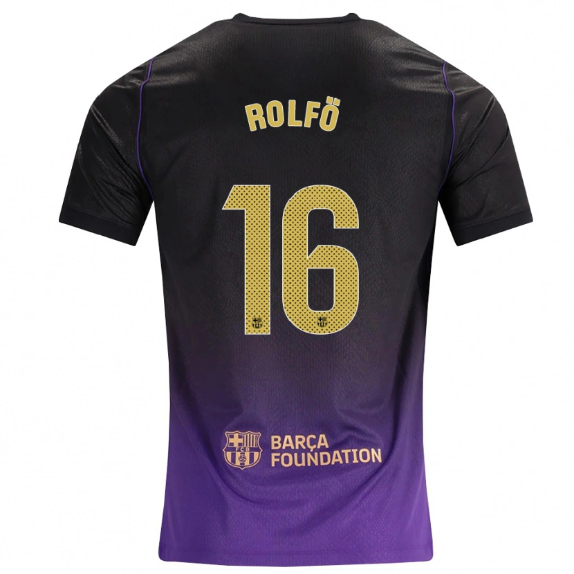 Danxen Criança Camisola Fridolina Rolfo #16 Roxo Amarelo Preto Alternativa 2026/27 Camisa
